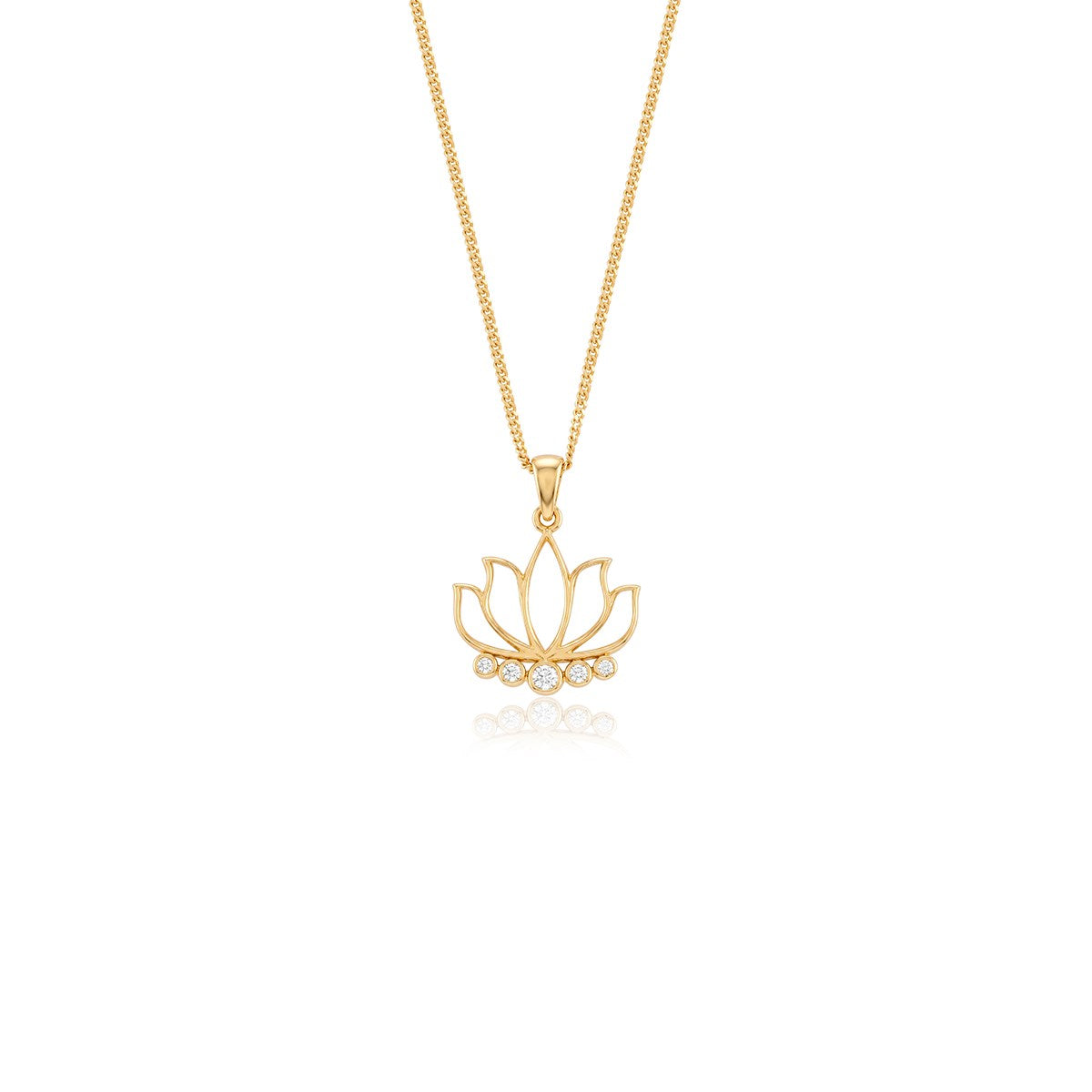 14 Ayar Serenita Lotus Işıltı Kolye